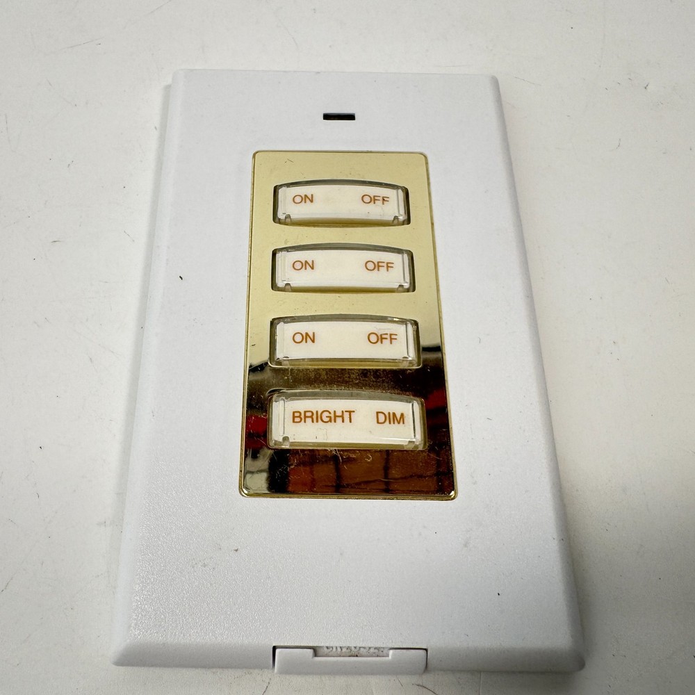 X10 RF StyleSwitch Model SS13A Stick-a-Switch Remote Wall Switch – White & Gold
