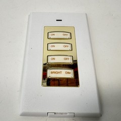 X10 RF StyleSwitch Model SS13A Stick-a-Switch Remote Wall Switch – White & Gold
