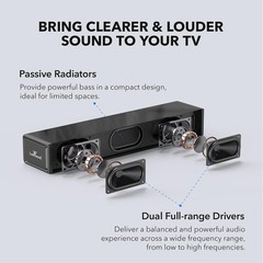 Versatile 60W Compact Soundbar with Night Mode & Dynamic EQ – Perfect for TV