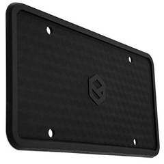 Silicone License Plate Frame Rust Proof, Rattle Proof, Weather Proof Black