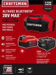 CRAFTSMAN V20 Bluetooth Speaker CMCR001B 20V MAX Jobsite NEW