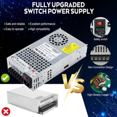 DC 12V 50A 600W Switching Power Supply, 110V/220V AC to DC Converter, Universal