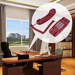 Corded Home Phone, Wall Mount Telephone, Extension Phone with Last Red