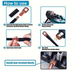 220-Piece SC Ring Terminal Kit – Copper Terminals for Electrical Wiring
