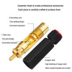 Pure Copper Gold Plated Plug Self Locking Terminal Soldering Heating3397