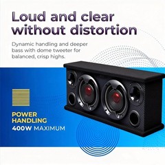 6.5-Inch 400W Car Speakers, Full Range, Enhanced Bass=