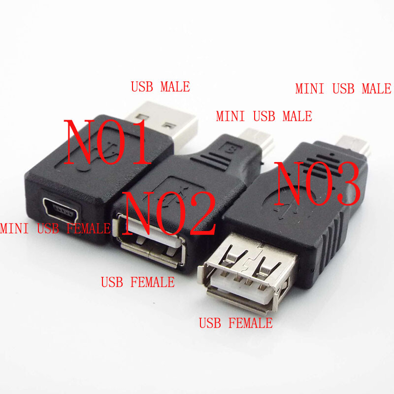 Mini usb to USB 2.0 Male Female Jack Converter Connector Adapter Extension Plug