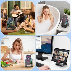 NEW Wireless Induction Speaker 5-in-1 Bluetooth Speaker With Phone Stand USA