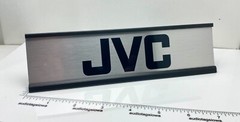 JVC Stereo Desk Sign – Custom Silver Aluminum