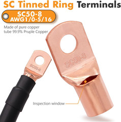 1/0 Gauge CCA Wire Battery Cable Copper Clad Aluminum 40Ft Red/Black for Car Amp