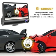 1080P 4″ Dual Lens HD Car DVR Rearview Video Dash Cam Recorder Camera G-Sensor