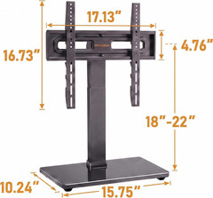 Universal Swivel TV Stand Base for 32–70 Inch Tvs, Height Adjustable Table Top T