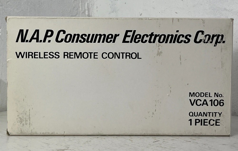 N.A.P Consumer Electronics Wireless Remote Control Unit VCA 106 VSQS 0071 NOS