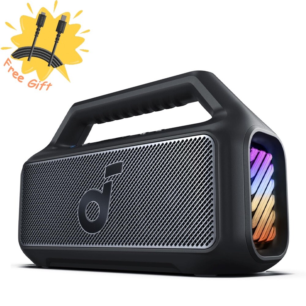 Soundcore Boom 2 Outdoor Speaker LED Portable Subwoofer BassUp 2.0 IPX7|Refurb