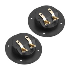 2Pcs Speaker Box Terminal Round Spring Cup Connector Subwoofer Enclosure New