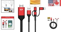 Compact 3-in-1 HDMI Cable Adapter: Type C & Micro USB for Enhanced Streaming