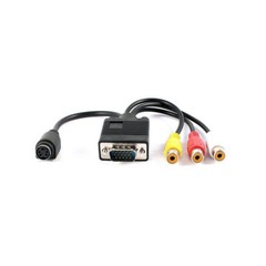 D-sub 15-pin VGA to RCA A/V + S-Video Adapter Cable
