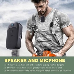 Wireless Clip On Bluetooth Speaker 5.4 Lightweight Portable for Hiking Running