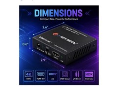 J-Tech Digital- JTECH-18GAE -18G 60HZ Audio Extractor Supports 4k Ultra HD NEW