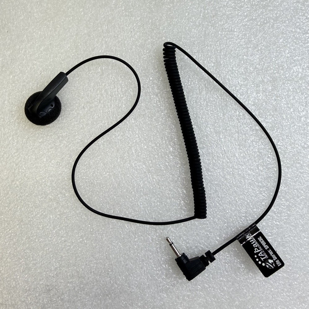 2 Pack 2.5mm Coiled Listen Only Earbud Earpiece for Speaker Microphone SP003C