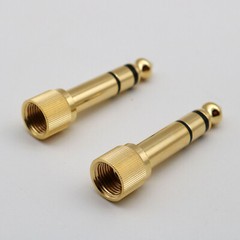6.35mm Stereo Male to 3.5mm Female Jack Headphone Earphone Audio Adapter w/Screw