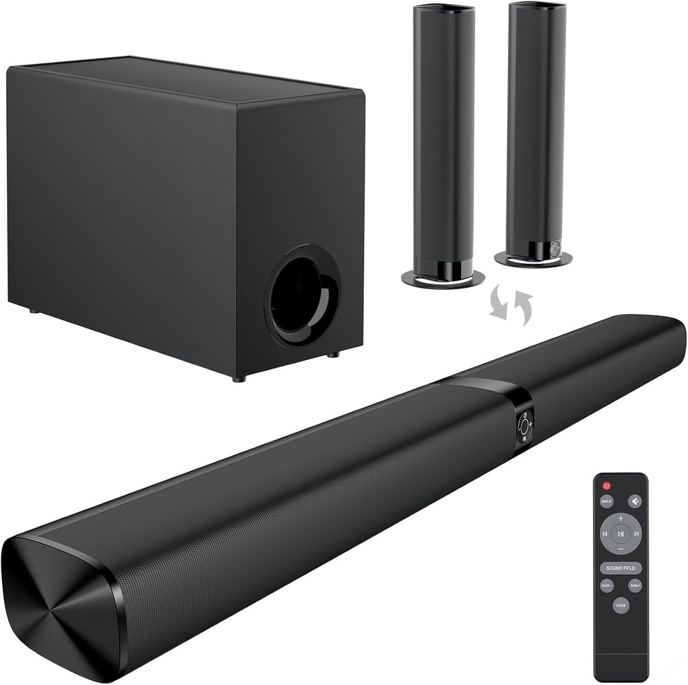 Cowin SoundBar for Smart TV, 120W Output with Subwoofer, Bluetooth 5.0, 3