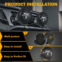 AUXBEAM 7″ 240W LED Work Lights Pods Bar Spot Driving Lamp + Protective Covers