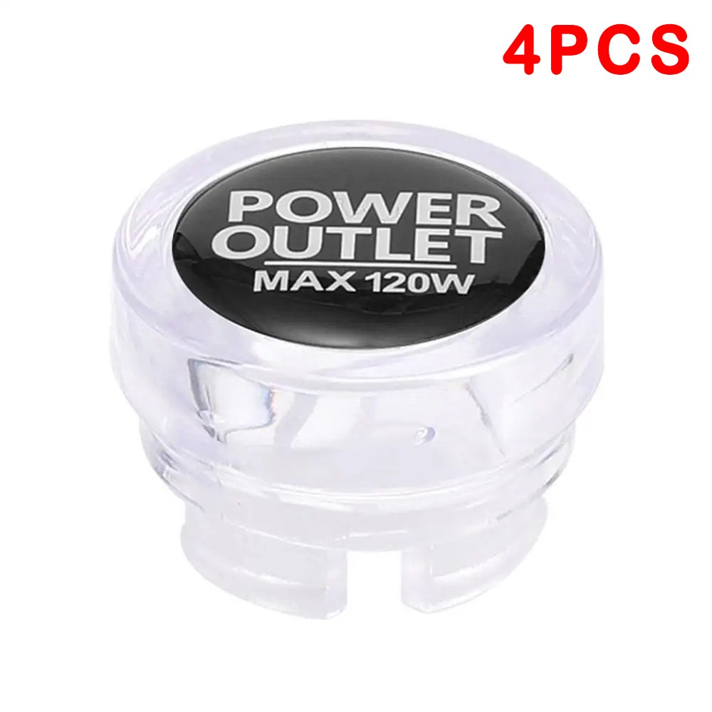 4 Pcs Durable ABS Car Power Outlet Dustproof Plug Cap fits Most Vehicle Interior