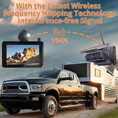 Solar Magnetic Wireless RV Backup Camera 1080P 7” Monitor for Car Truck Camper