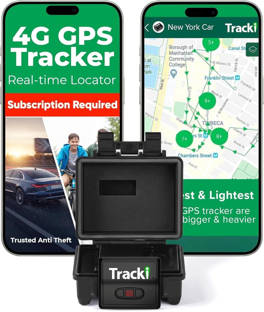 Tracki GPS Tracker with Waterproof Magnetic Mini Box and +3500mAh