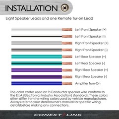 Conext Link MSC918-10 10 Feet 9 Conductors Blue Speed Wire Primary Wire Speak…