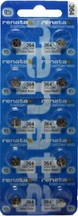 200 Renata 364 SR621SW Silver Oxide 1.55v 0% MERCURY Batteries