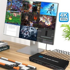 HDMI-Compatible Multiviewer Splitter 4K 9 In 1 Out Screen Multi Viewer With IR