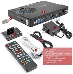 Universal Analog CATV Tuner RF Coax RCA AV To 1080p HD VGA Up Converter