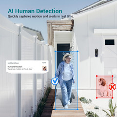 1080P Smart Video Doorbell Camera Wireless Doorbell Receiver Included Live View