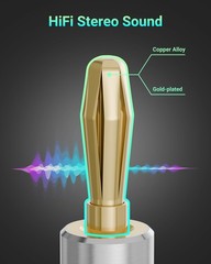 Banana Plugs for Speaker Wire 2 Pairs/4 Pcs, 24K Gold Plated Dual Set Screw T…
