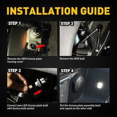 For 2014-2020 Chevrolet Silverado/GMC Sierra 2PCS White LED License Plate Light