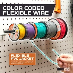 16 Gauge Primary Wire – 10 Roll Assortment Pack – 100 Ft of Copper Clad Aluminum