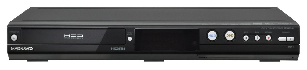 MAGNAVOX MDR513H/F7 HDD and DVD Recorder with Digital Tuner, Black (Old Version)