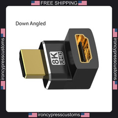 2 Pack HDMI Adapter 8K Support 90 Degree and 270 Degree Angled Connectors