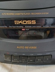 Vintage 1994 Koss HG20 Radio Cassette Player Detachable Speakers AC or Battery