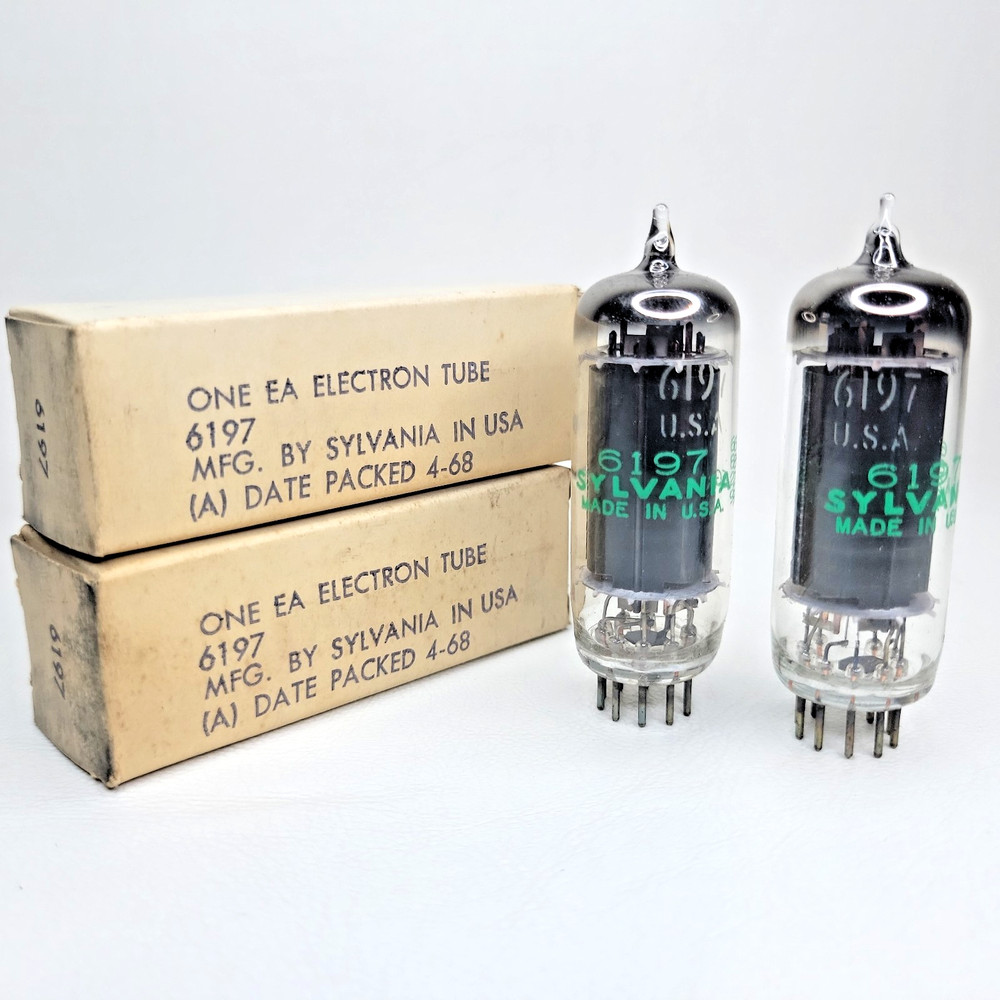 Sylvania 6197 Vacuum Tube Military Box (A) Date Packed 4-68 Vietnam War Era NOS