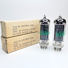Sylvania 6197 Vacuum Tube Military Box (A) Date Packed 4-68 Vietnam War Era NOS