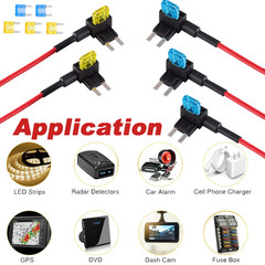 15Pcs Car Add-a-circuit Fuse TAP Adapter Set Car Mini ATM APM Blade15 20 AMP 12V