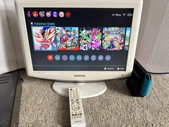 Samsung 19″ White TV HD Gaming Monitor TESTED Model LN-T1954H w/ REMOTE WORKS