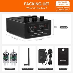 Douk Audio Bluetooth Tube Amp: 300W x2 TPA3255 2 Channel Stereo Power Amplifi…