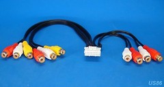 UNIVERSAL 20-PIN AUX AUDIO VIDEO INPUT OUTPUT RCA PLUG AV cut to fit
