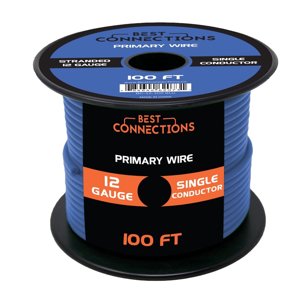 BEST CONNECTIONS Automotive Primary Wire – 100ft Various Color & Gauge Options