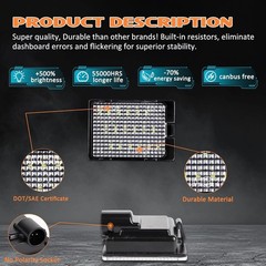 License Plate Light Compatible with 2014-2024 Dodge Durango Pickup Truck, Rear L