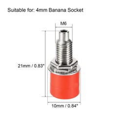 5/10 Pairs Binding Post M6 M8 Thread Amplifier Connector Banana Plug Socket USA